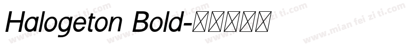 Halogeton Bold字体转换